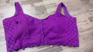 Purple 🟣 Sleevless Ready Made Blouse