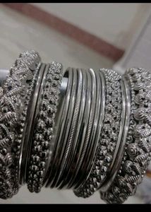 Silver Kada (2) + 2 Bangle Set