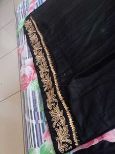Black Kurta With Trouser Dupatta