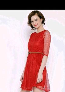 Black Crochet Top With Pink Dress