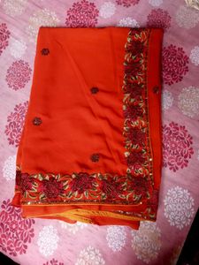 Party Wear Embroidery Saree