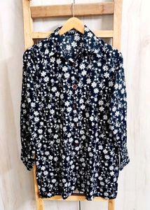 Fine Cotton Black Printed Shirt Size-36