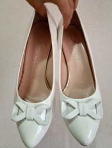 Heels Old Money Aesthetic Cute White Bow Heel