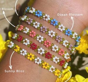 Sunflower Beaded Bracelet Set