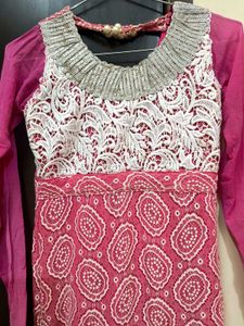 Pink &amp; White Dress