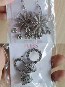 Silver Jhumka - PACK OF 2 with Freebies ✅✅✅