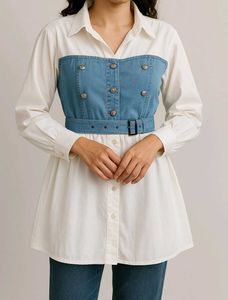 White Denim Top/Shirt/Skirt