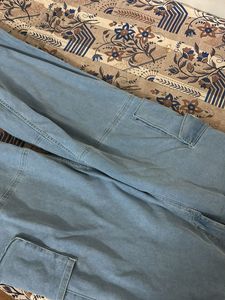 Light Wash Cargo Pants