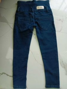 High-Waisted Denim Jeans
