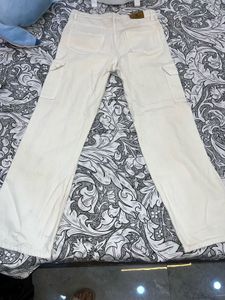 white baggy cargo pants