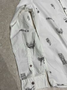 Patterned Button-Down Shirt