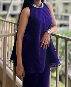 Purple Embellished cord set