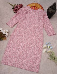 Pink Floral Kurta