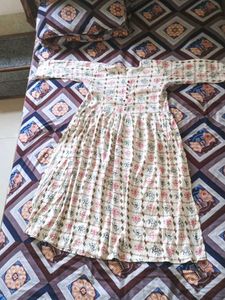 Vintage Print Cotton Dress