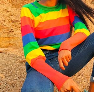 Multicolored Full sleeves Women Top