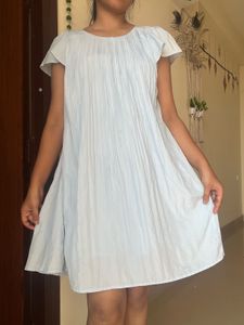 White Pleated Dress