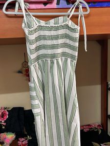 Striped Button-Down Dress