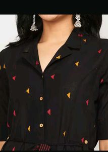 Full Embroided Back And Front Shirt Dress 👗