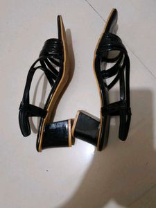 Black Strappy Heeled Sandals