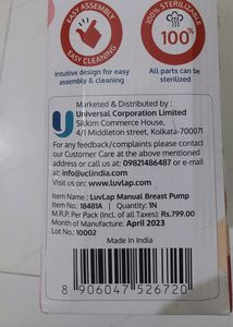 Luvlap Manual Breast Pump