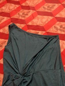 💚Elegant Green One-Shoulder Dress💚