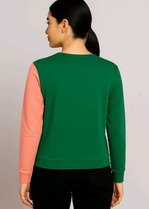 Colorblock Graphic Sweatshirt Top
