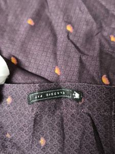 Louis Philippe Men Stylish Maroon Patterned Shirt