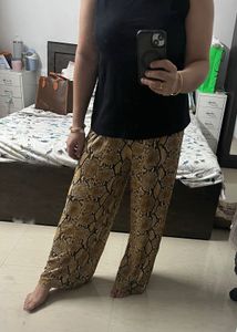 H&amp;M Animal Print Flared Trouser