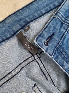 Westside Distressed Hem Skinny Jeans