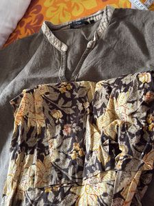 Floral Pajama Set N Pink Kurta