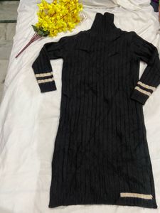Stylish Black Knit Dress