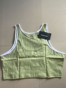 Green &amp; White Tank Top
