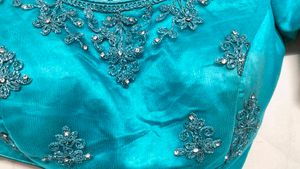 Teal Embellished Indian Blouse at 99