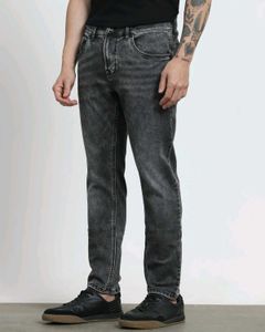 Men's Gray Wash Denim Jeans