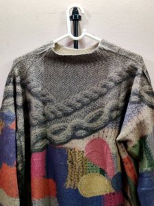 IMPORTED MEN&#39;S vintage cable knit sweater
