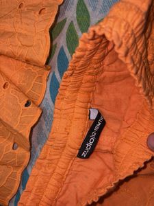 Orange Eyelet Two-Piece Set