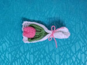 🌷Handmade Crochet Single Tulip Bouquet