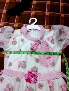 Floral Pink &amp; White Dress