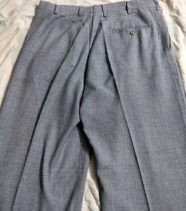 Grey Pleated Pants