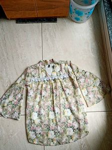 Floral Print Sheer Top