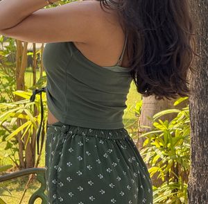 Green Crop Top