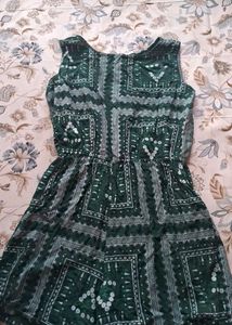 Green Printed Playsuit