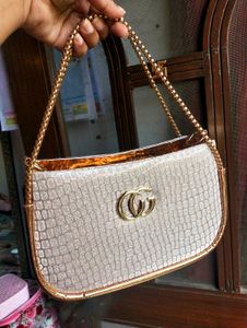 Gold Metallic Shoulder Bag