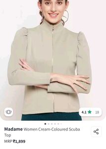 Dusty Pink Front Zip Top By Madame