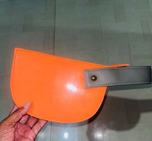 Orange Semi-Circle Clutch