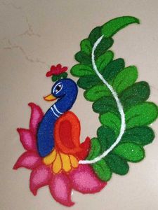 Ready Made Rangoli Peacock🦚🦚