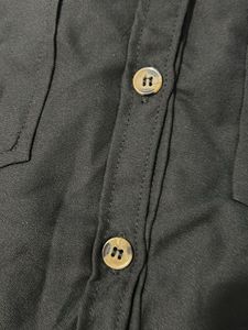 Black Button-Down Shirt