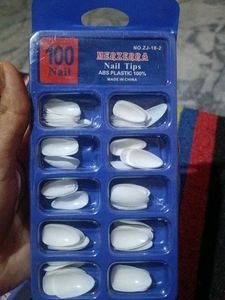 100 Pcs White Nail Tips