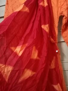 Orange Kurta With Dupatta