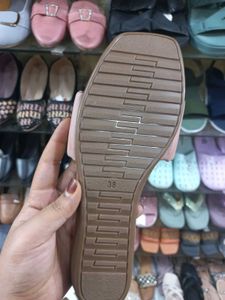 Pink Ruched Slides